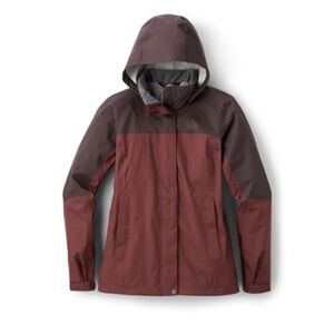 REI Co-op Rainier Rain Jacket, Size M, Burgundy